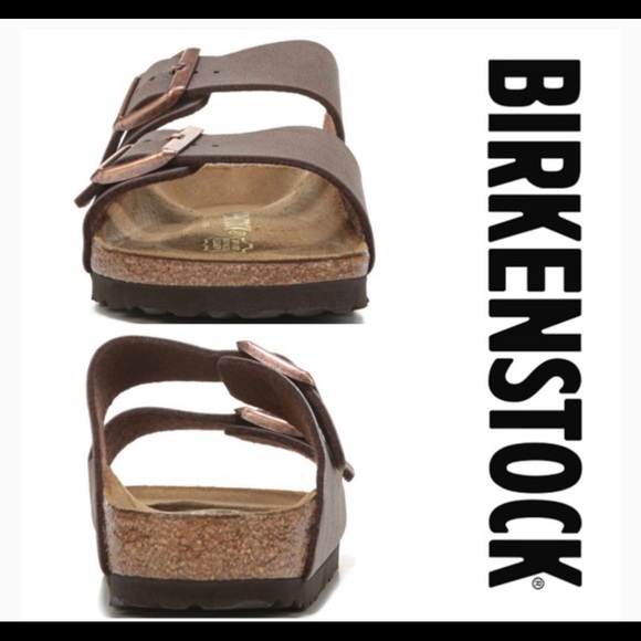 NWT Mens Birkenstock Arizona Birks-Flor Sandals in Mocha - Picture 5 of 11